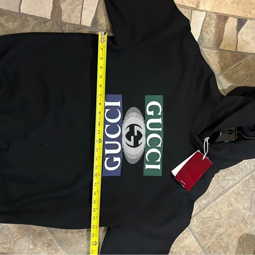 Men's Gucci interlocking G jersey, cotton hoodie size medium fits large NWT